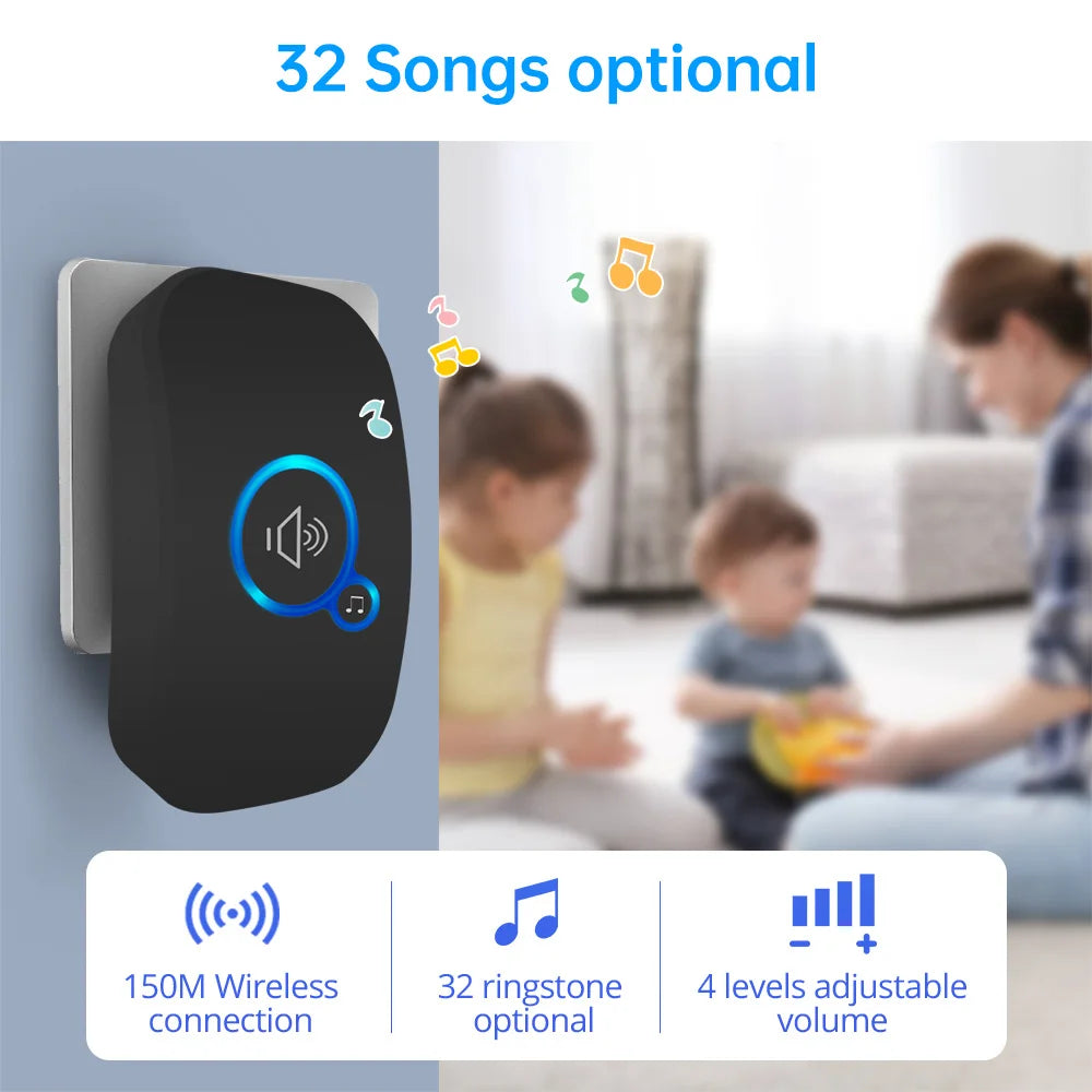 Fuers Wireless Smart Doorbell Home Security Alarm