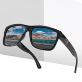 Fashion Square Polarized Sunglasses Men Vintage Plastic