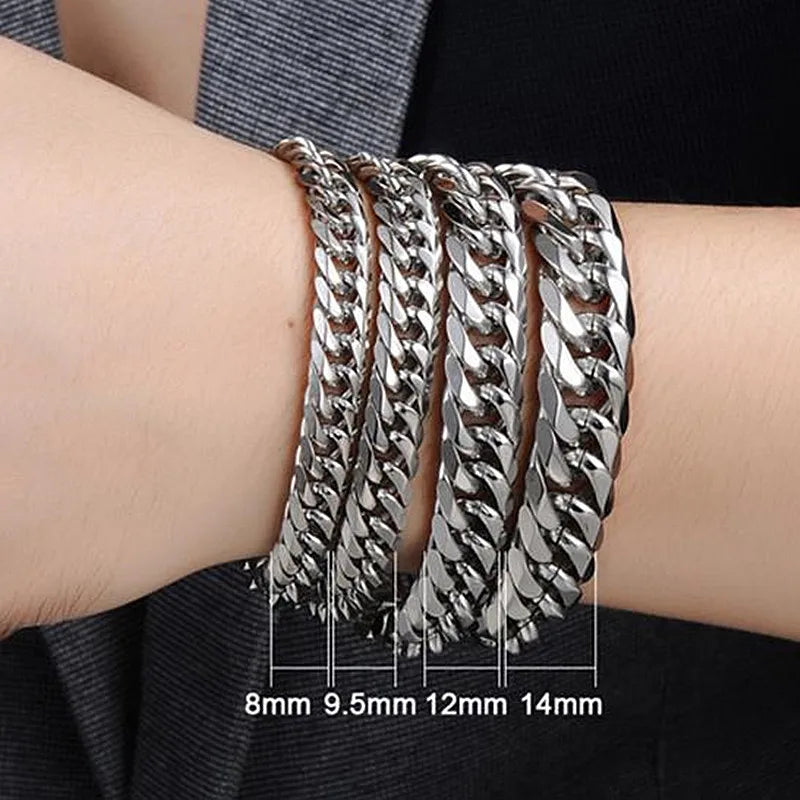 Stainless Steel Bracelet for Men, Hand Chain, Punk