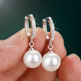 Earrings Genuine Natural Freshwater Pearl 925 Sterling