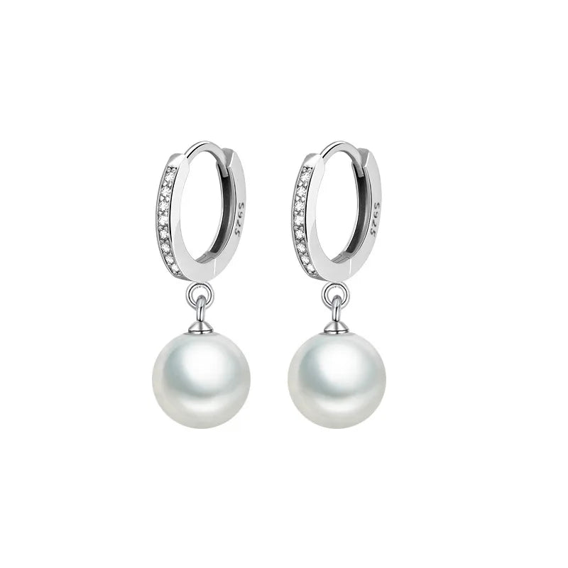 Earrings Genuine Natural Freshwater Pearl 925 Sterling