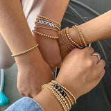 Ball Beads Cuff for Women Men Gold Silver Color Bracelets