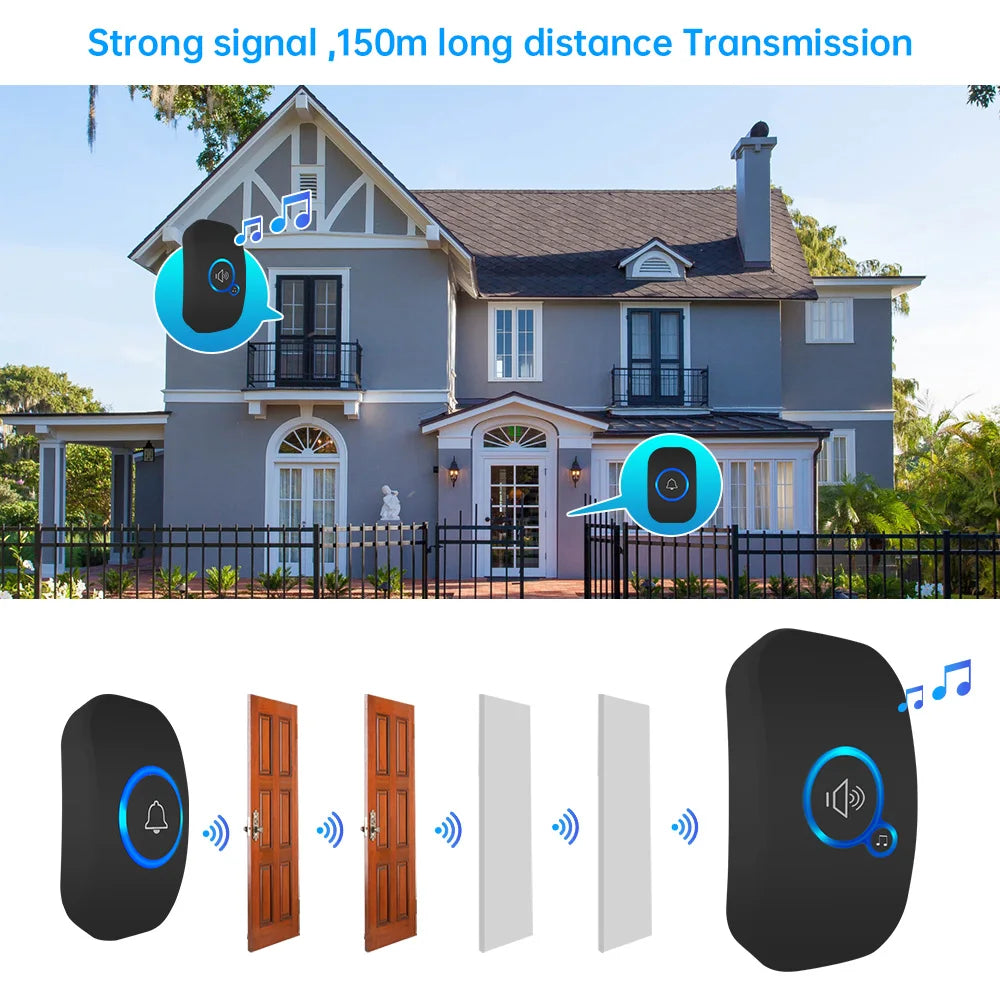 Fuers Wireless Smart Doorbell Home Security Alarm