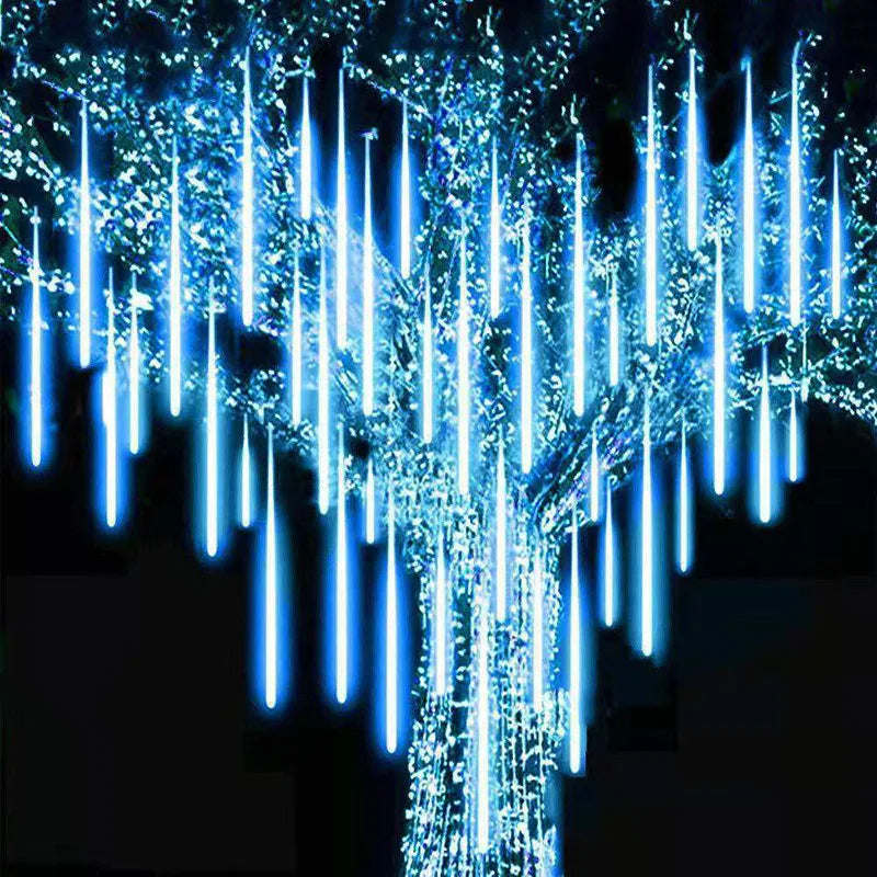 Meteor Shower Rain Led String Lights Street Garlands