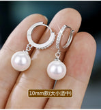 Earrings Genuine Natural Freshwater Pearl 925 Sterling