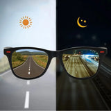 Night Vision Glasses PC Frame Polarized Sunglasses Men