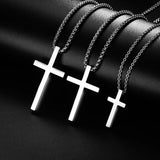 New Stainless Steel Cross Pendant Necklace for Men