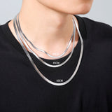 Stainless Steel Snake Chain Necklace for Men Gold Color