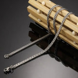 Stainless Steel Cuban Chain Necklace for Men, Punk Neck