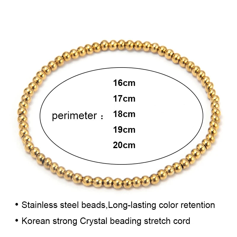 Ball Beads Cuff for Women Men Gold Silver Color Bracelets