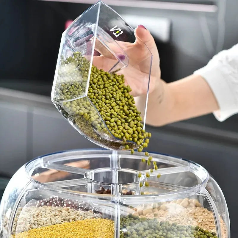 Grain Dispenser Grain Storage Box Transparent Sealed