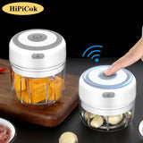 HiPiCok Meat Grinder Electric Garlic Crusher Food Chopper