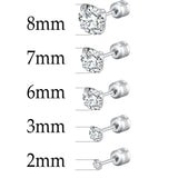 Stainless Steel 4 Color CZ Zircon korean Earrings For Women