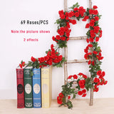 Artificial Flowers Vine 45pcs / 69pcs Rose DIY Wedding