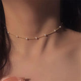 New Beads Women's Neck Chain Kpop Pearl Choker