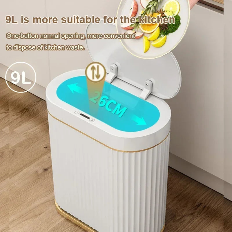 Wastebasket Smart dump Bathroom Trash Bin Toilet