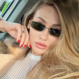 Women's Sunglasses Luxury Brand Metal Half Frame