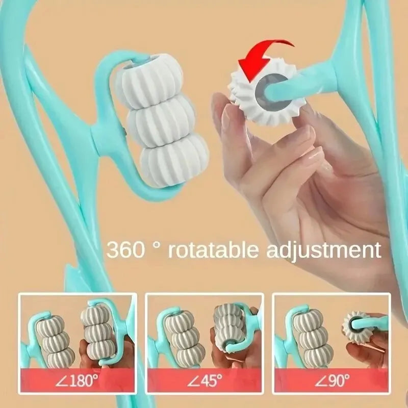 Six Wheel Cervical Massager Clip Neck Massage Roller