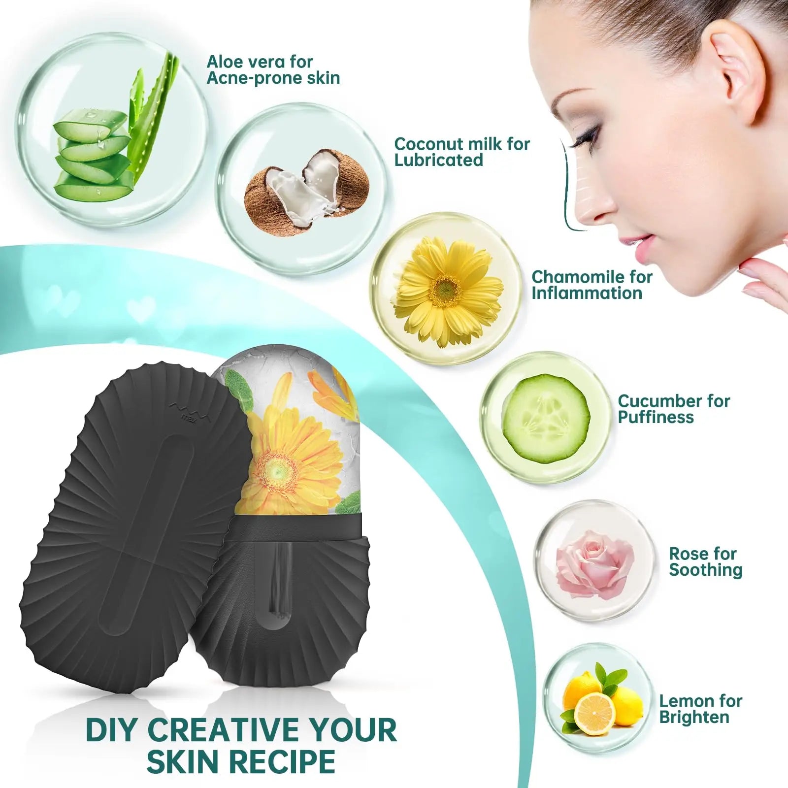 Ice Facial Roller Skin Care Beauty Lifting Contouring