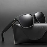 Fashion Square Polarized Sunglasses Men Vintage Plastic