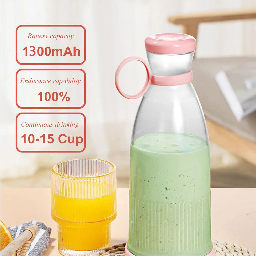 Juice Bottle Mini Fast Electric Blender Smoothie Ice Maker