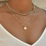 Necklace on Neck Chain Women's Jewelry Layered