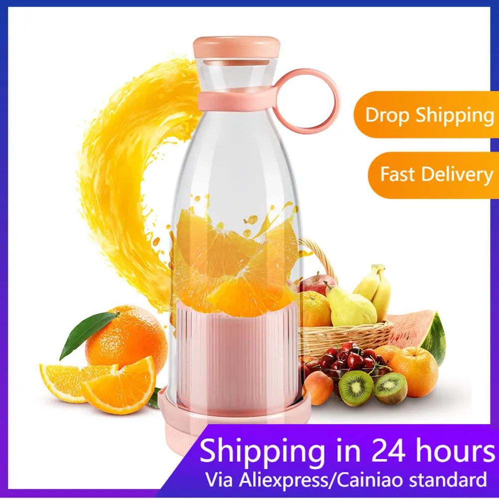 Juice Bottle Mini Fast Electric Blender Smoothie Ice Maker