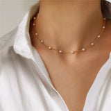 New Beads Women's Neck Chain Kpop Pearl Choker