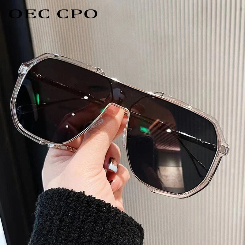 New Unique One Piece Fashion Sunglasses Punk Glasses