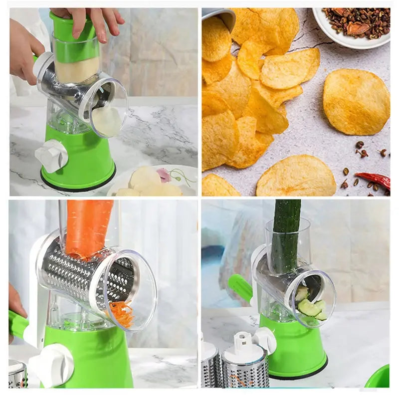 Multifunctional Roller Vegetable Cutter Hand Crank