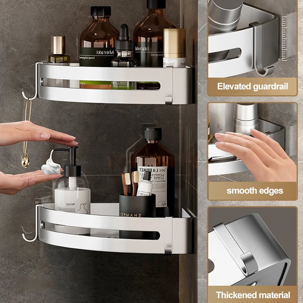 Shelf No Drill Wall Mounted Shampoo Bottle Shower