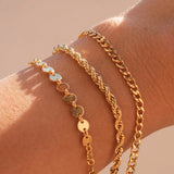 Classic Snake Chain Bracelets for Women Trend Gold