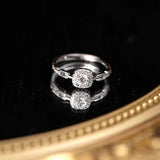 Luxury Zircon Rings for Women Opening Adjustable Gold